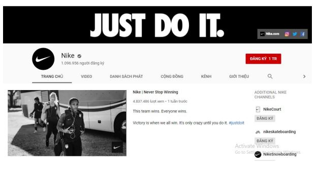 Trang chủ thương hiệu Nike