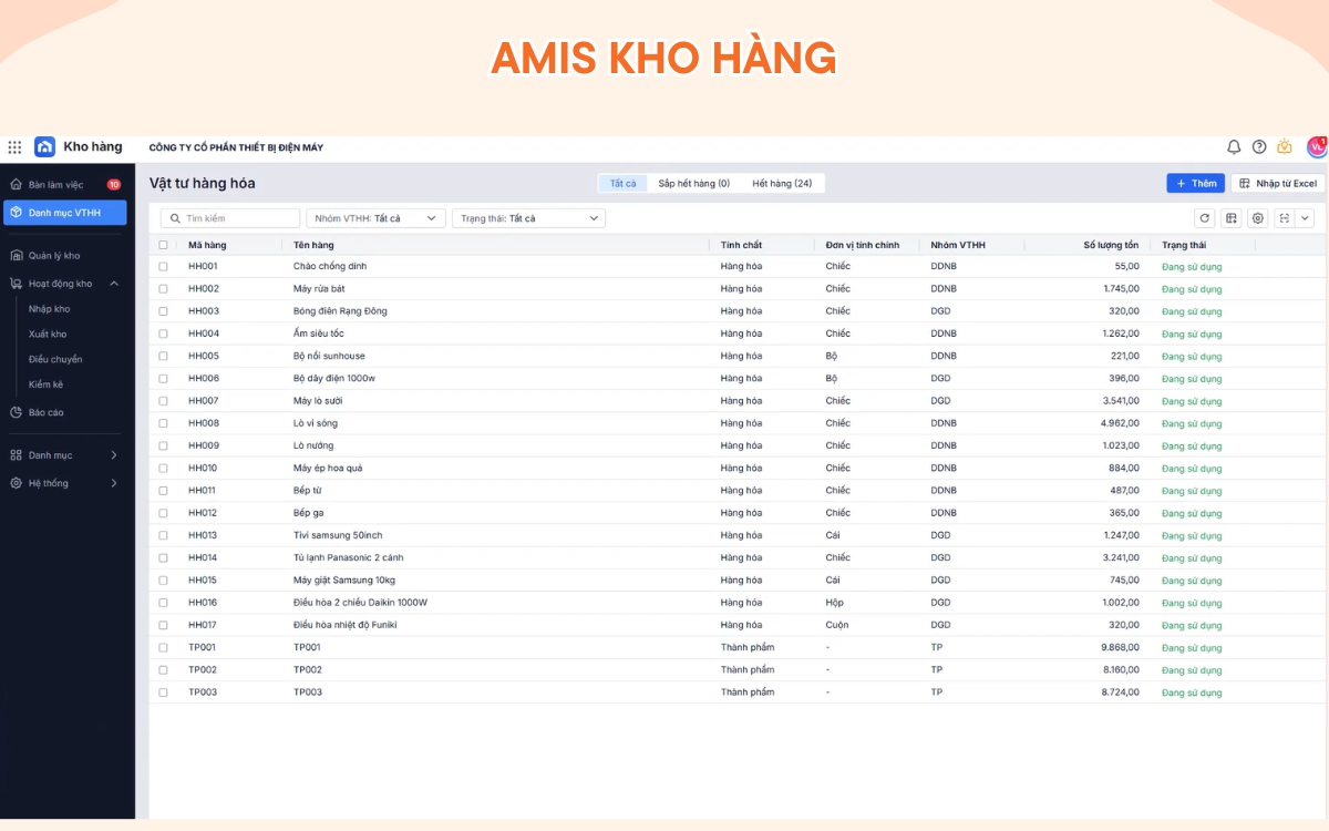 AMIS Kho hàng