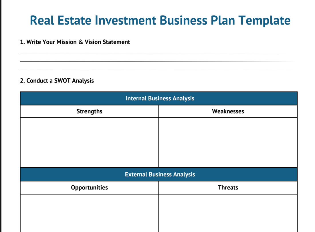 Mẫu kế hoạch kinh doanh cho công ty bất động sản