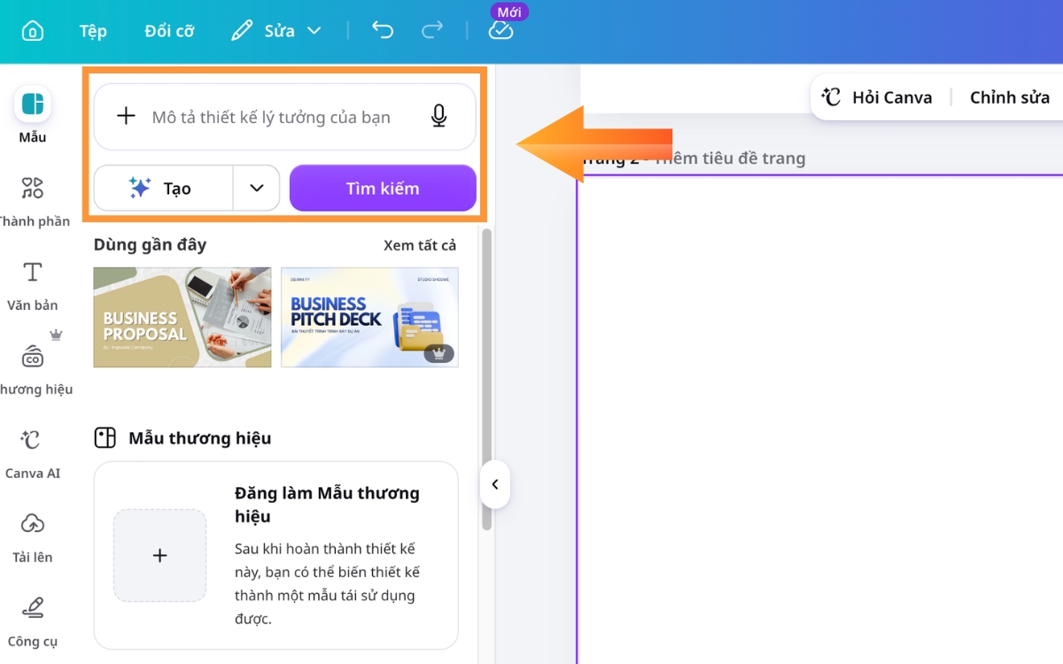 Cách tạo slide bằng AI Canva