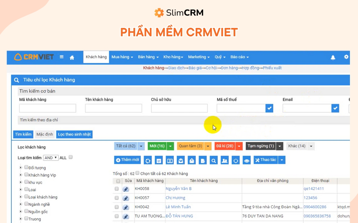 các phần mềm crm tại việt nam