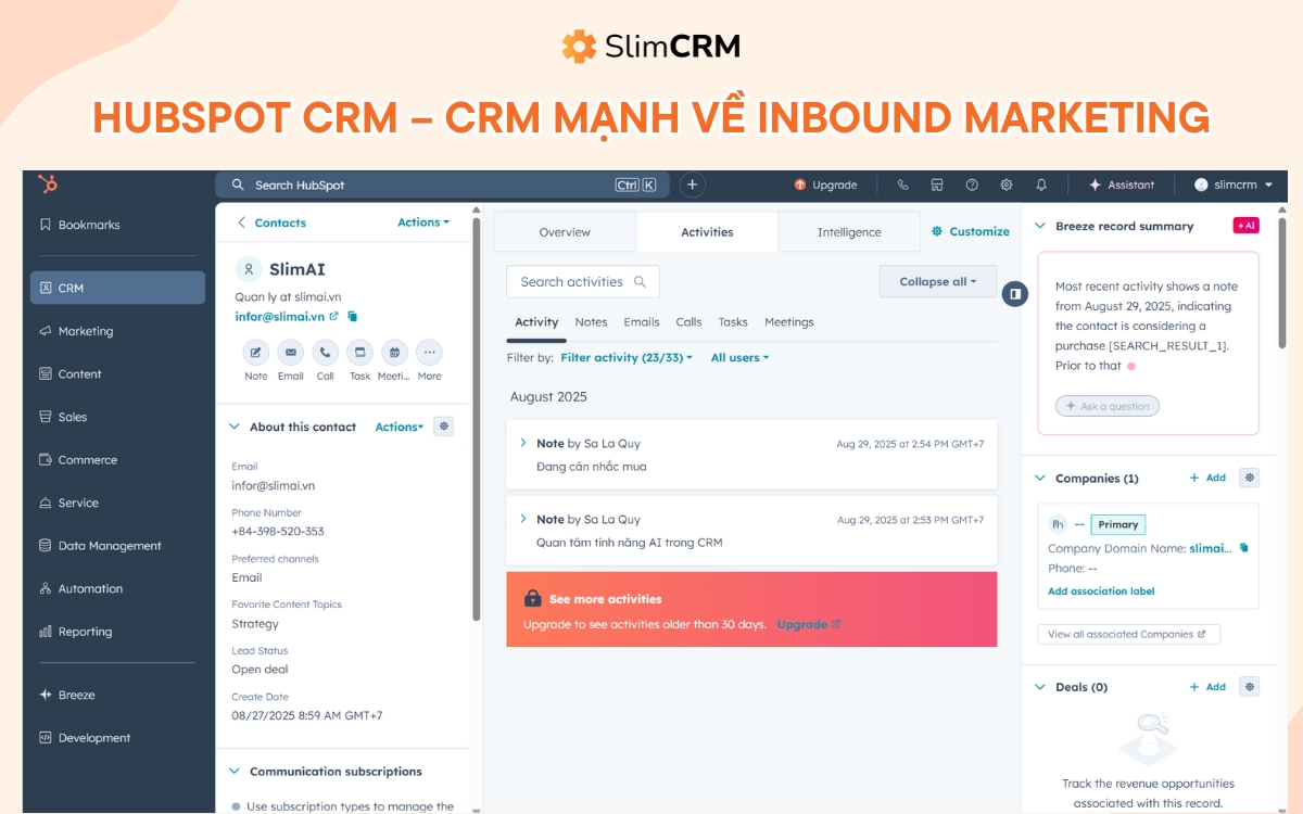 các phần mềm crm ở Việt Nam