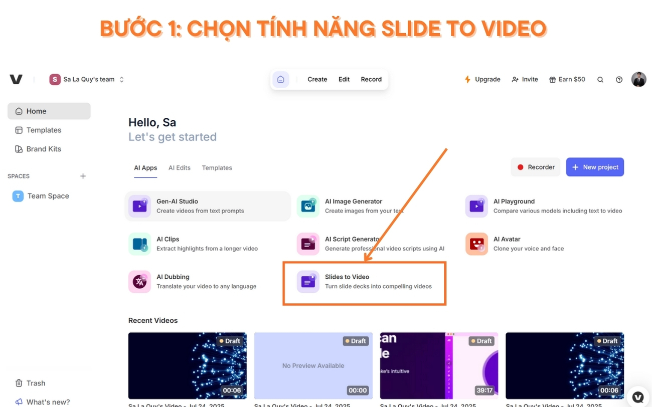 Cách sử dụng Veed.io