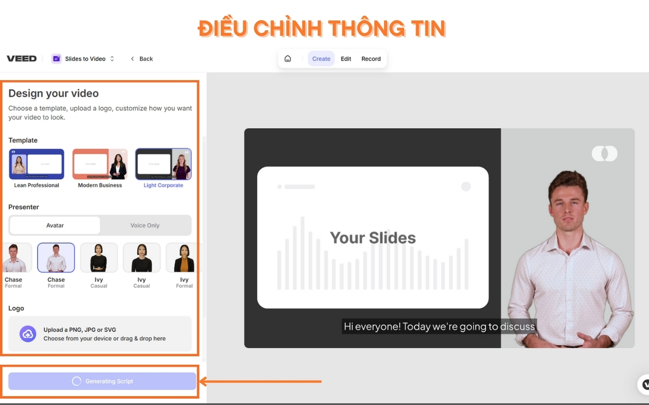Cách sử dụng Veed.io