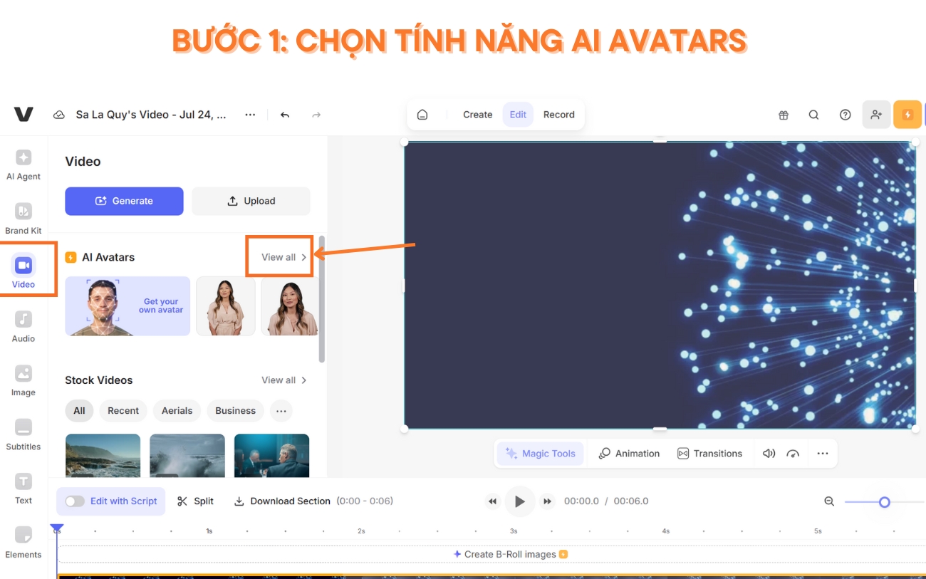 Cách sử dụng Veed.io