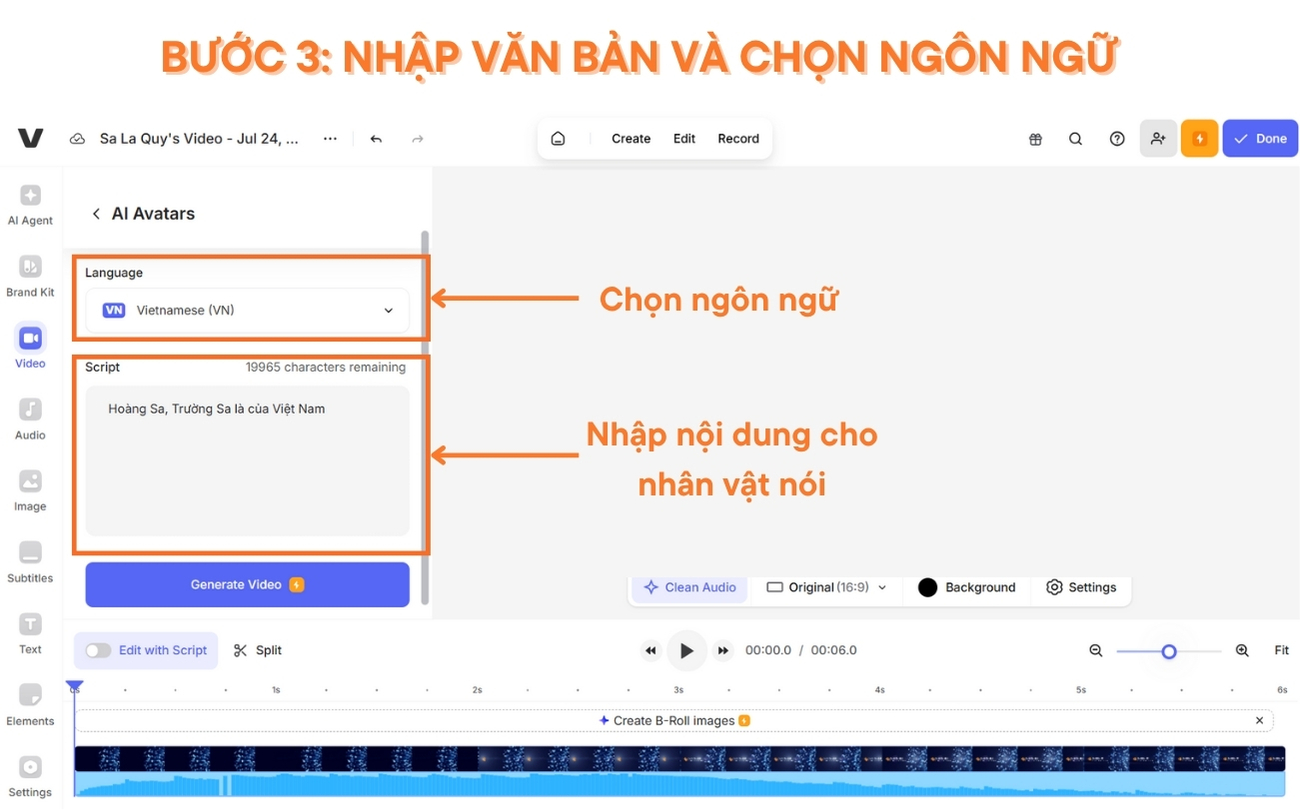 Cách sử dụng Veed.io