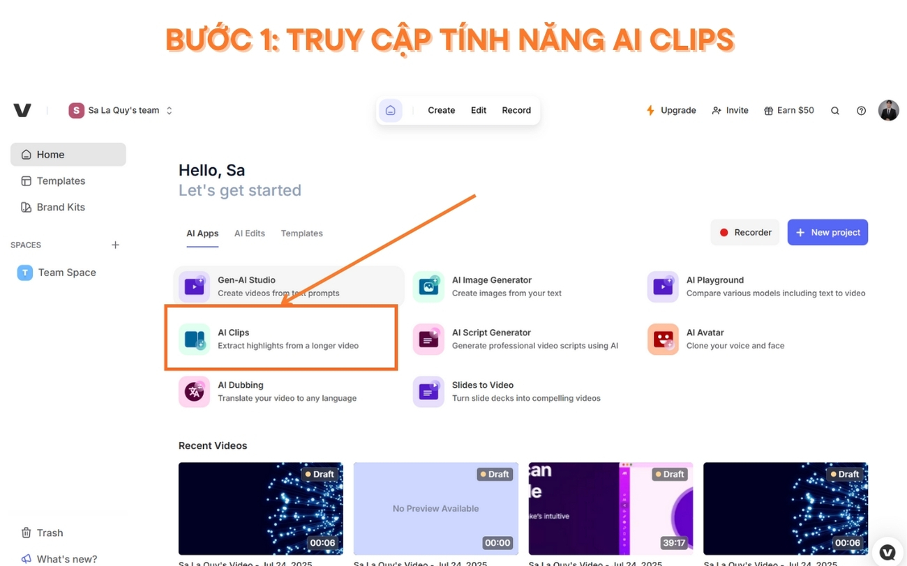 Cách sử dụng Veed.io