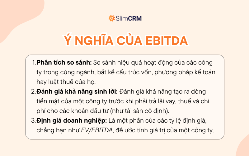 Ý nghĩa và ứng dụng của EBTDA