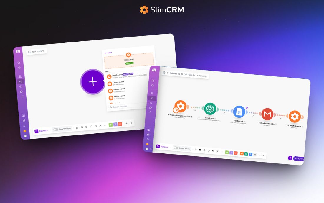 Phần mềm CRM có mặt trên Make
