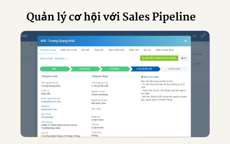 Quản lý cơ hội với Sales Pipeline 