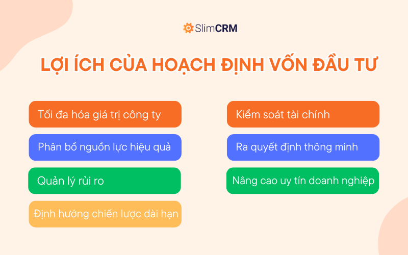 Lợi ích của hoạch định vốn đầu tư