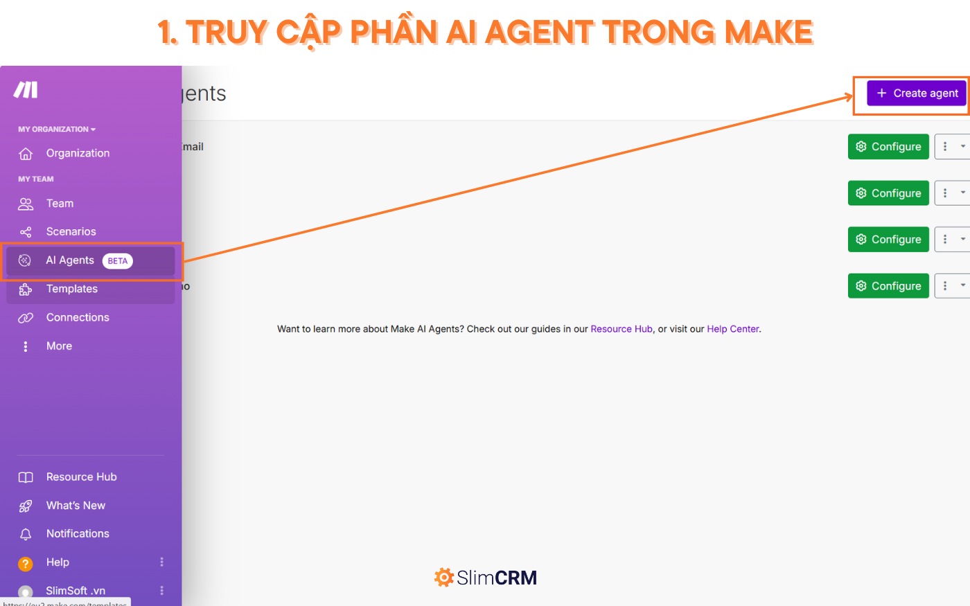 Hướng dẫn sử dụng AI Agent trong Make.com