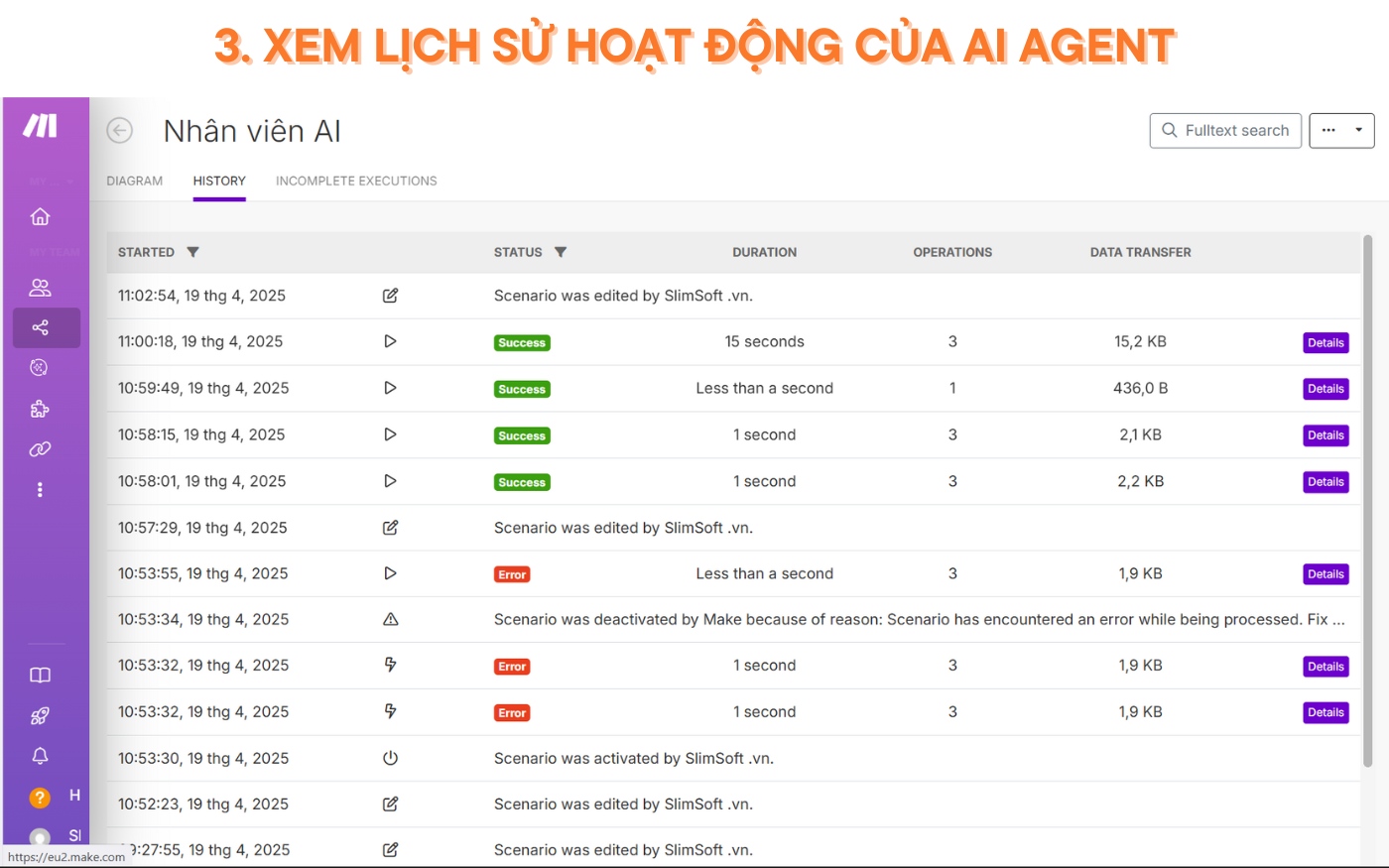 Hướng dẫn sử dụng AI Agent trong Make.com 18