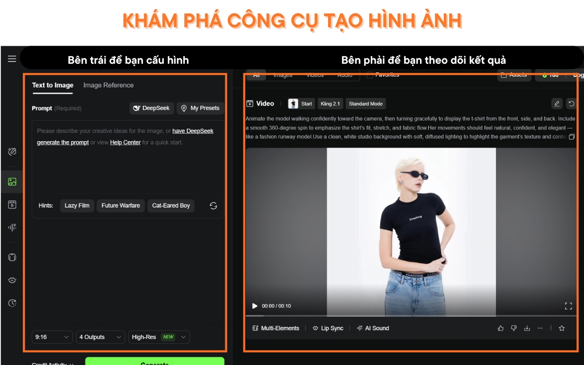 hướng dẫn sử dụng Kling AI tạo hình ảnh