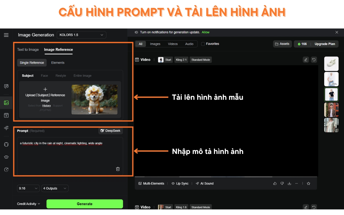 hướng dẫn sử dụng Kling AI tạo hình ảnh