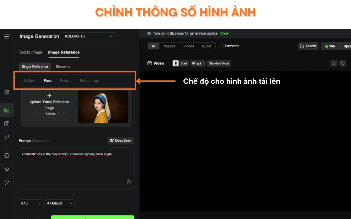hướng dẫn sử dụng Kling AI tạo hình ảnh