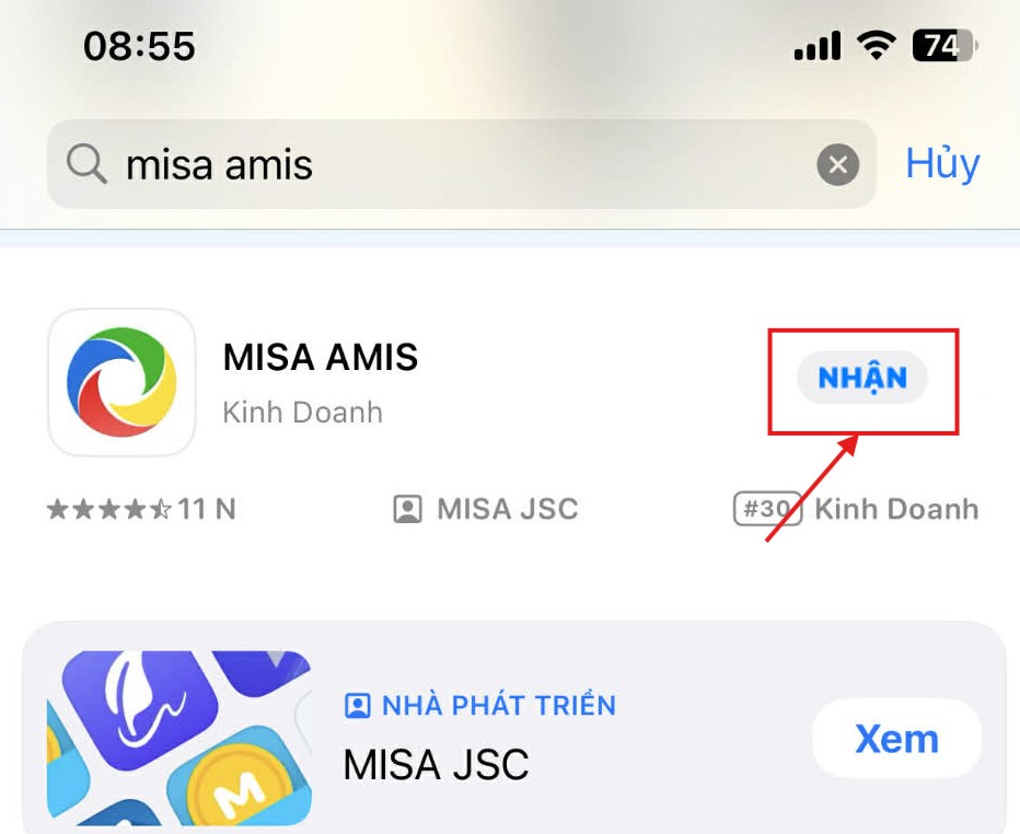 hướng dẫn sử dụng misa amis trên điện thoại