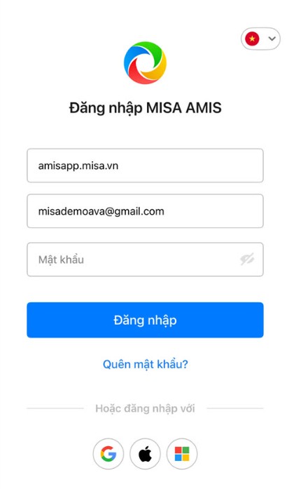 hướng dẫn sử dụng misa amis trên điện thoại