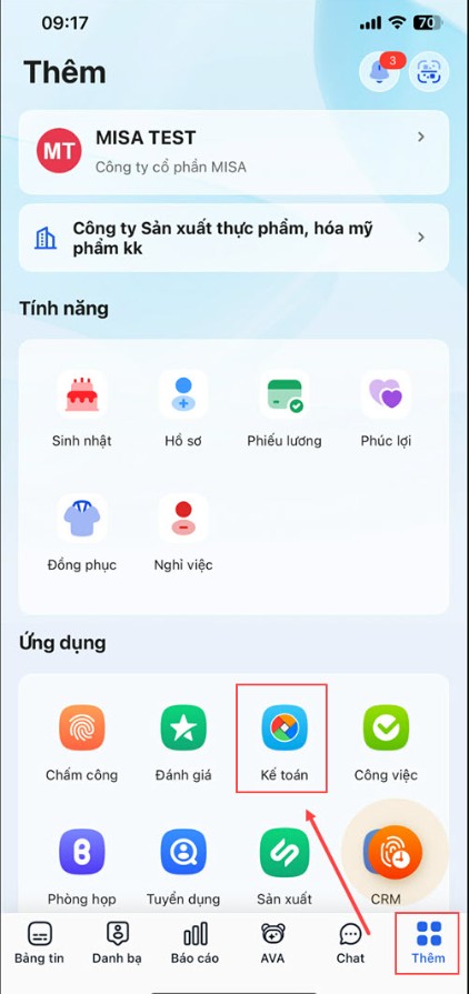hướng dẫn sử dụng misa amis trên điện thoại