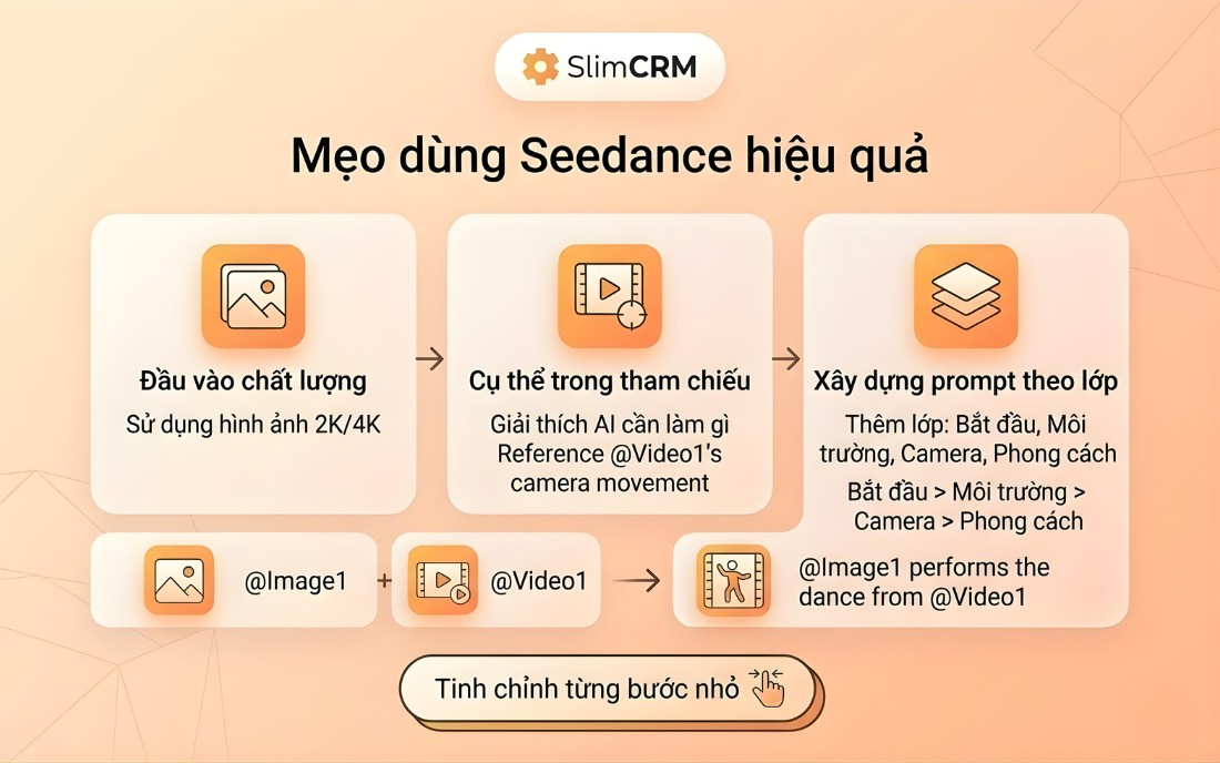 Mẹo dùng seedance hiệu quả