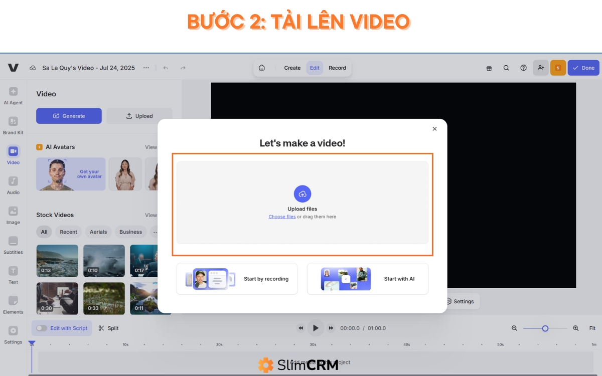 Hướng dẫn sử dụng Veed.io