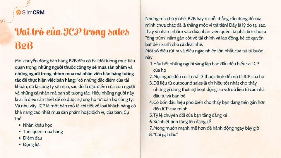 Vai trò của ICP trong sales B2B hiện nay