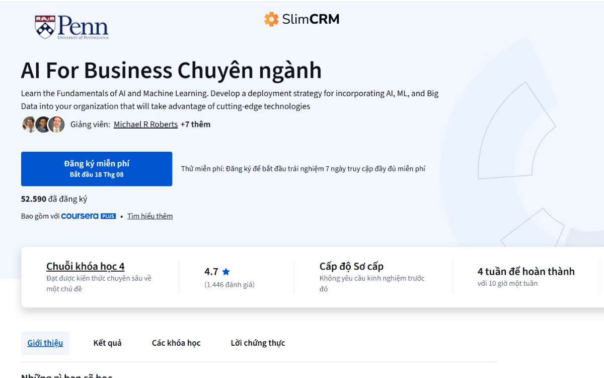 Khóa học AI cho doanh nghiệp