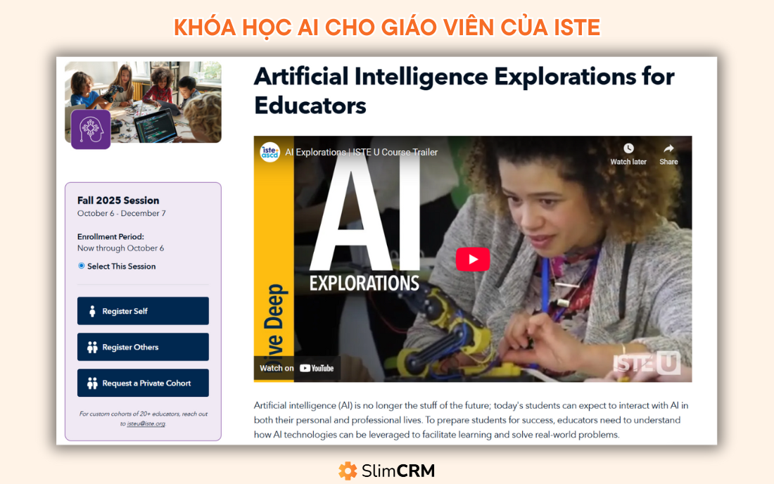 Khóa học AI cho giáo viên