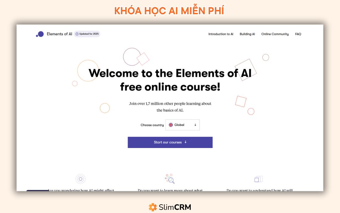 Khóa học AI miễn phí