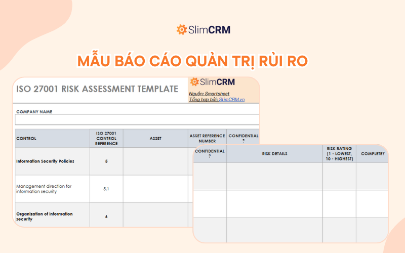 Mẫu báo cáo rủi ro