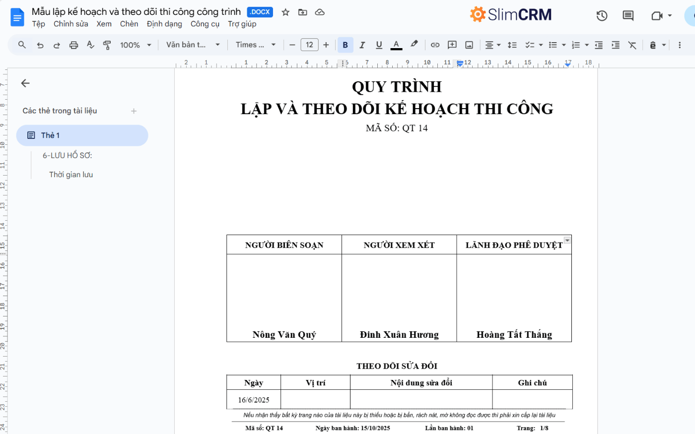 Mẫu lập kế hoạch thi công xây dựng 3