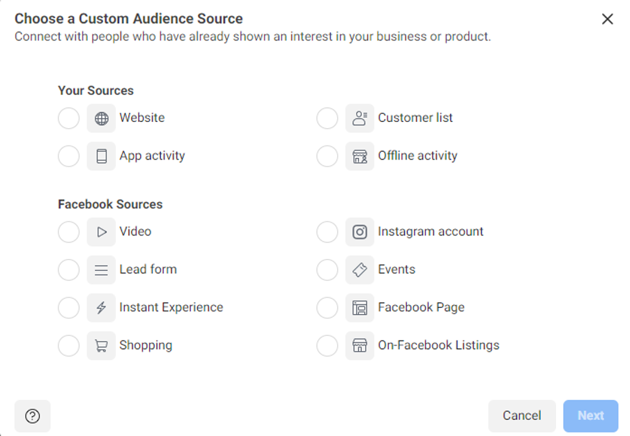 Nhắm mục tiêu tùy chỉnh cho Facebook Ads