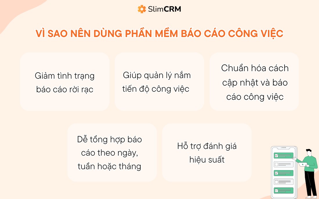 Lợi ích Phần mềm báo cáo công việc