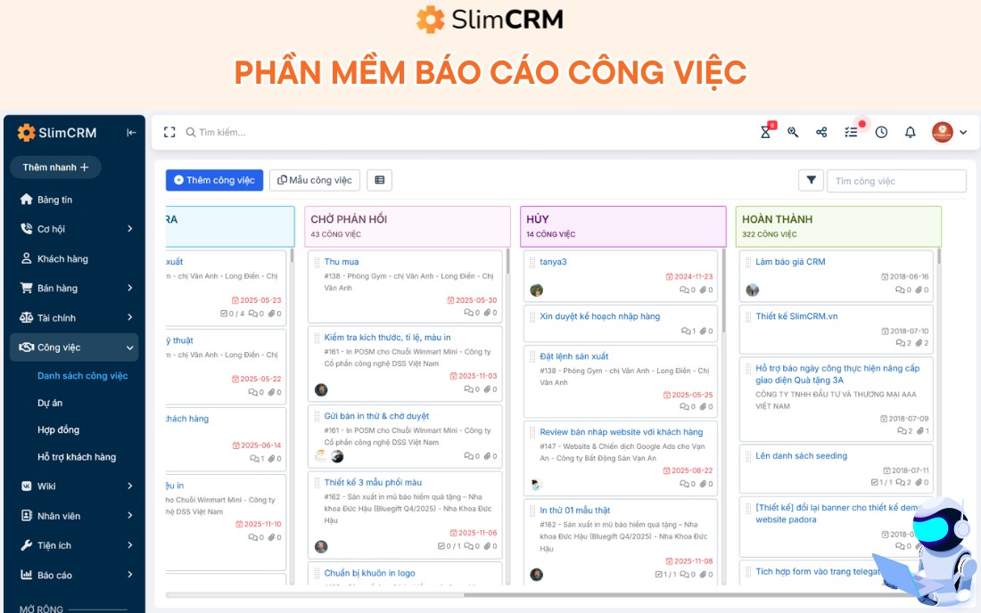Phần mềm báo cáo công việc