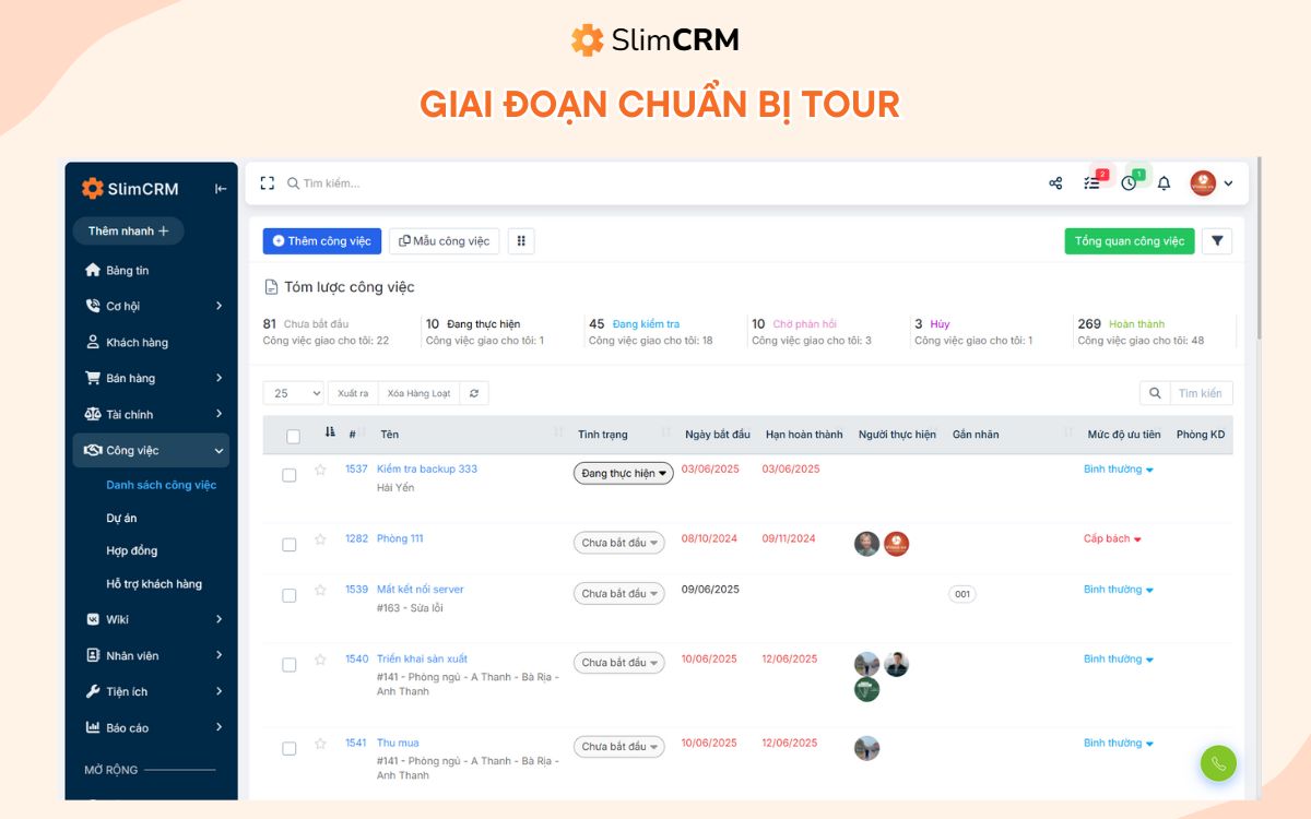 phần mềm điều hành tour 