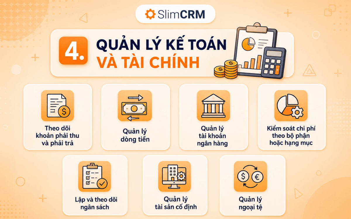 Tính năng quản lý kế toán