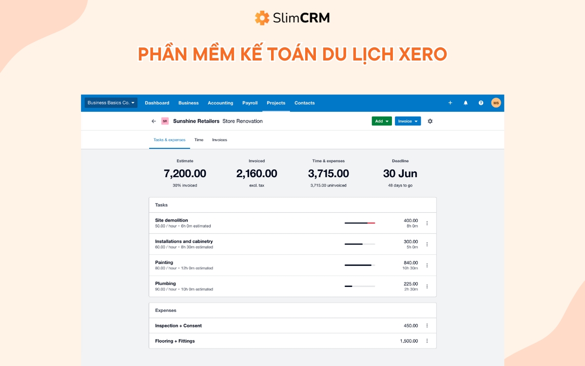 Xero là phần mềm kế toán cho công ty du lịch