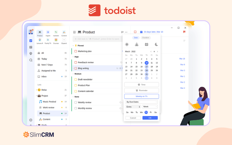 Phần mềm lập kế hoạch công việc Todoist