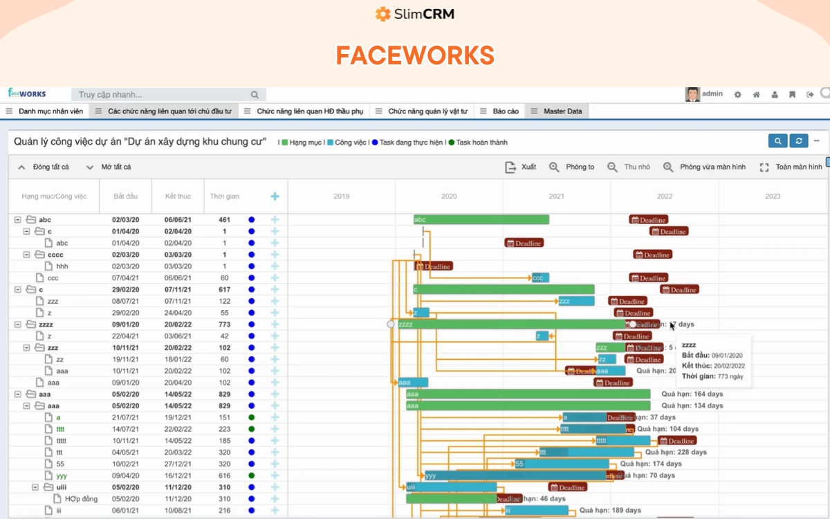 Phần mềm lập tiến độ thi công 6