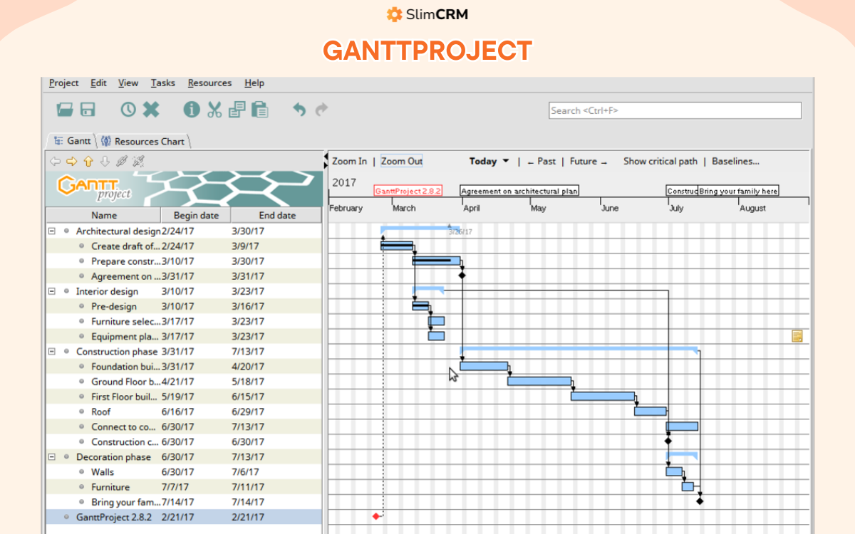 Phần mềm lập tiến độ thi công 7