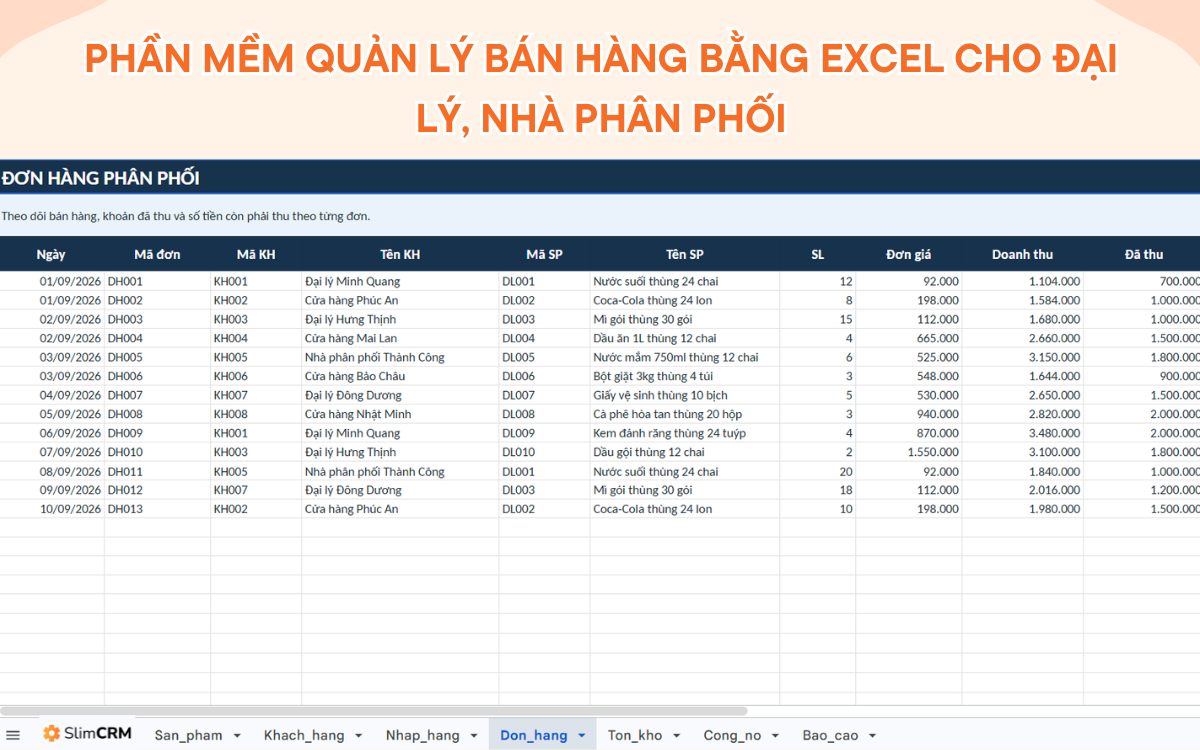 phần mềm quản lý bán hàng miễn phí bằng excel