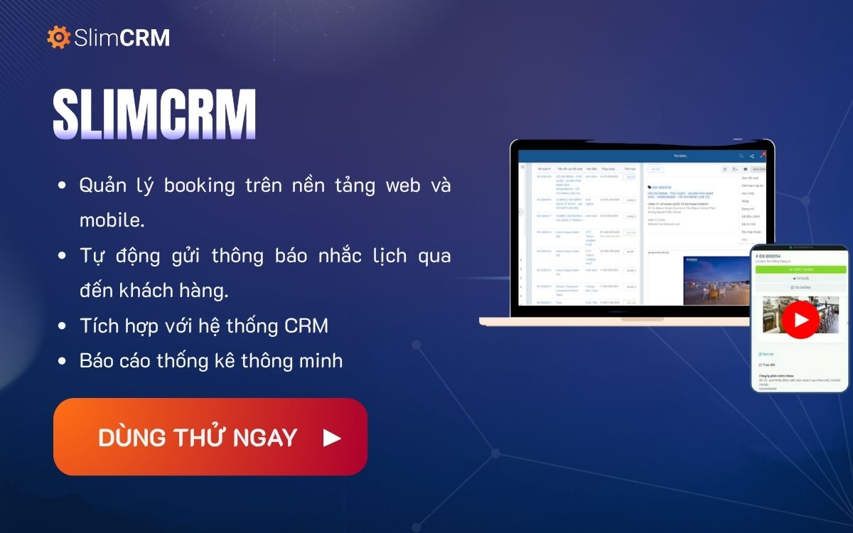 Phần mềm quản lý booking