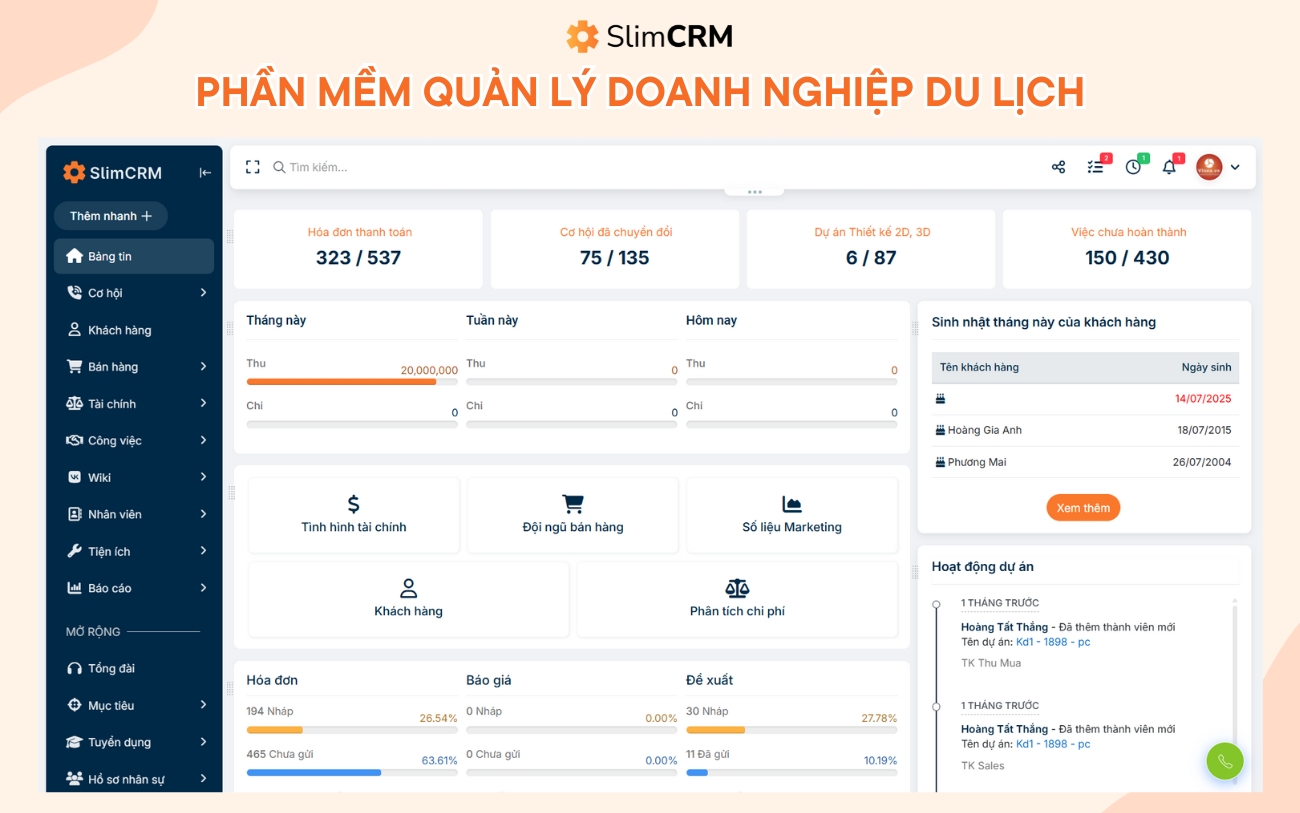Phần mềm quản lý doanh nghiệp du lịch