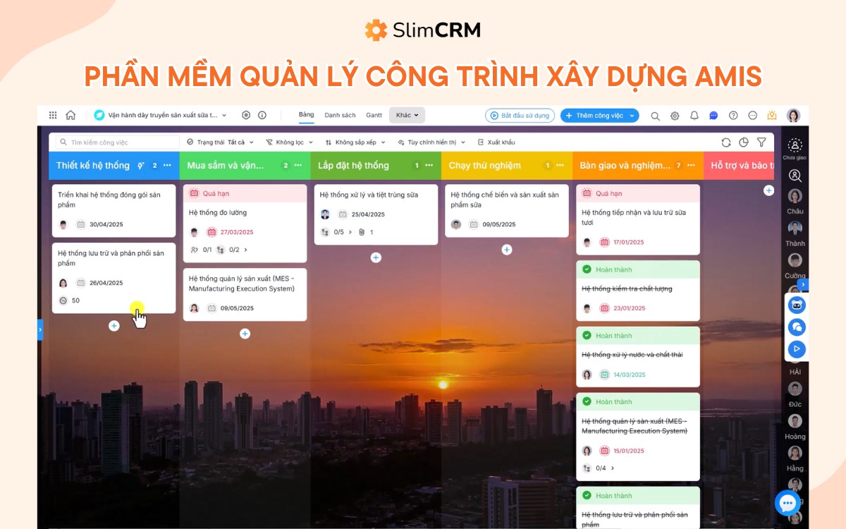 phần mềm quản lý công trình xây dựng amis misa