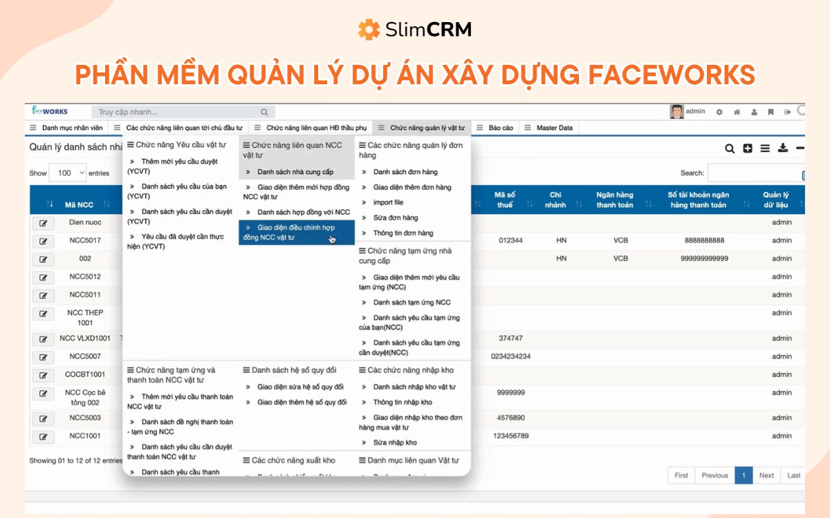 phần mềm quản lý dự án xây dựng faceworks
