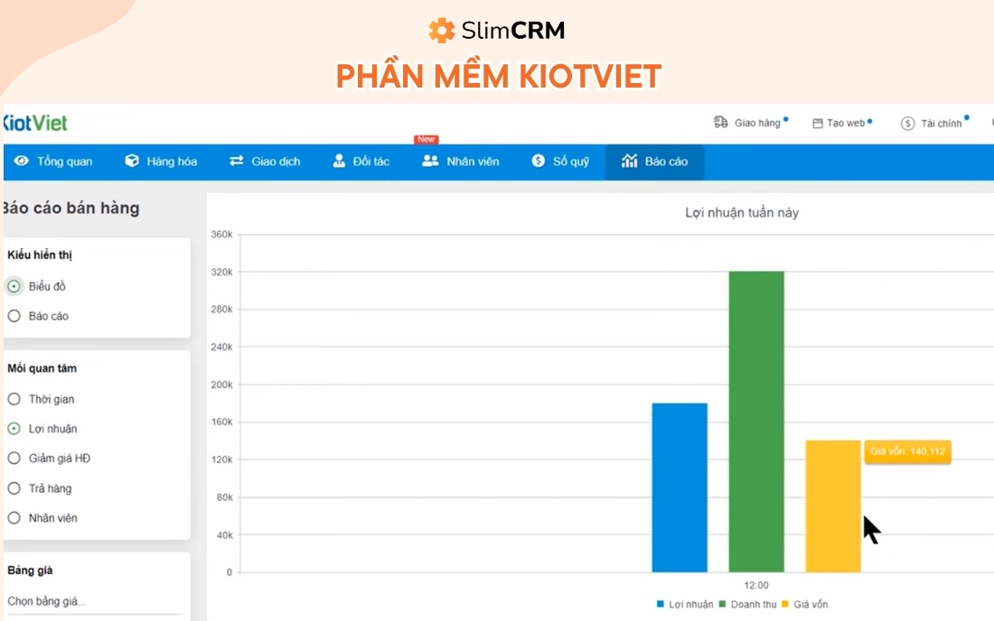 phần mềm quản lý doanh thu