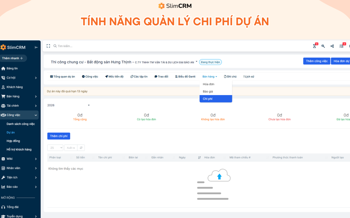phần mềm quản lý dự án đầu tư xây dựng