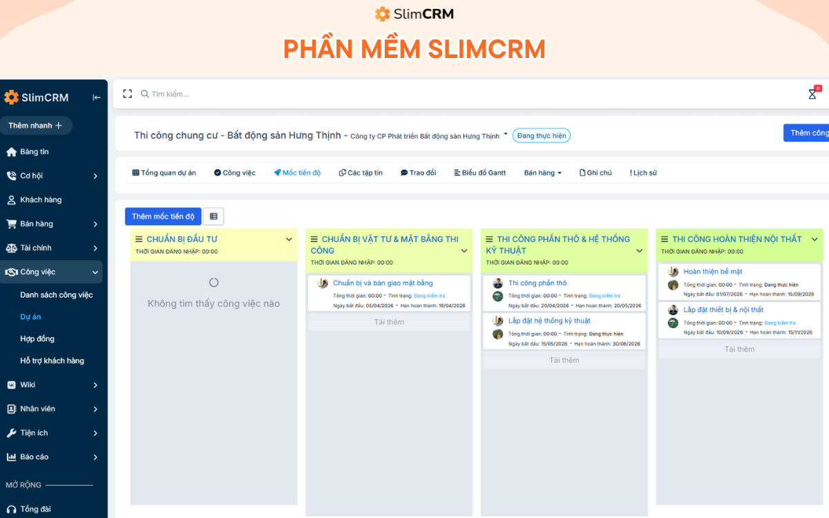 phần mềm quản lý dự án