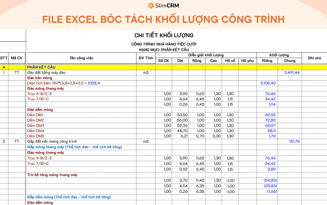 phần mềm quản lý dự an xây dựng bằng excel