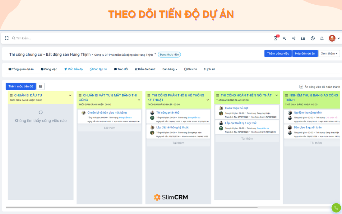phần mềm quản lý dự an xây dựng bằng excel